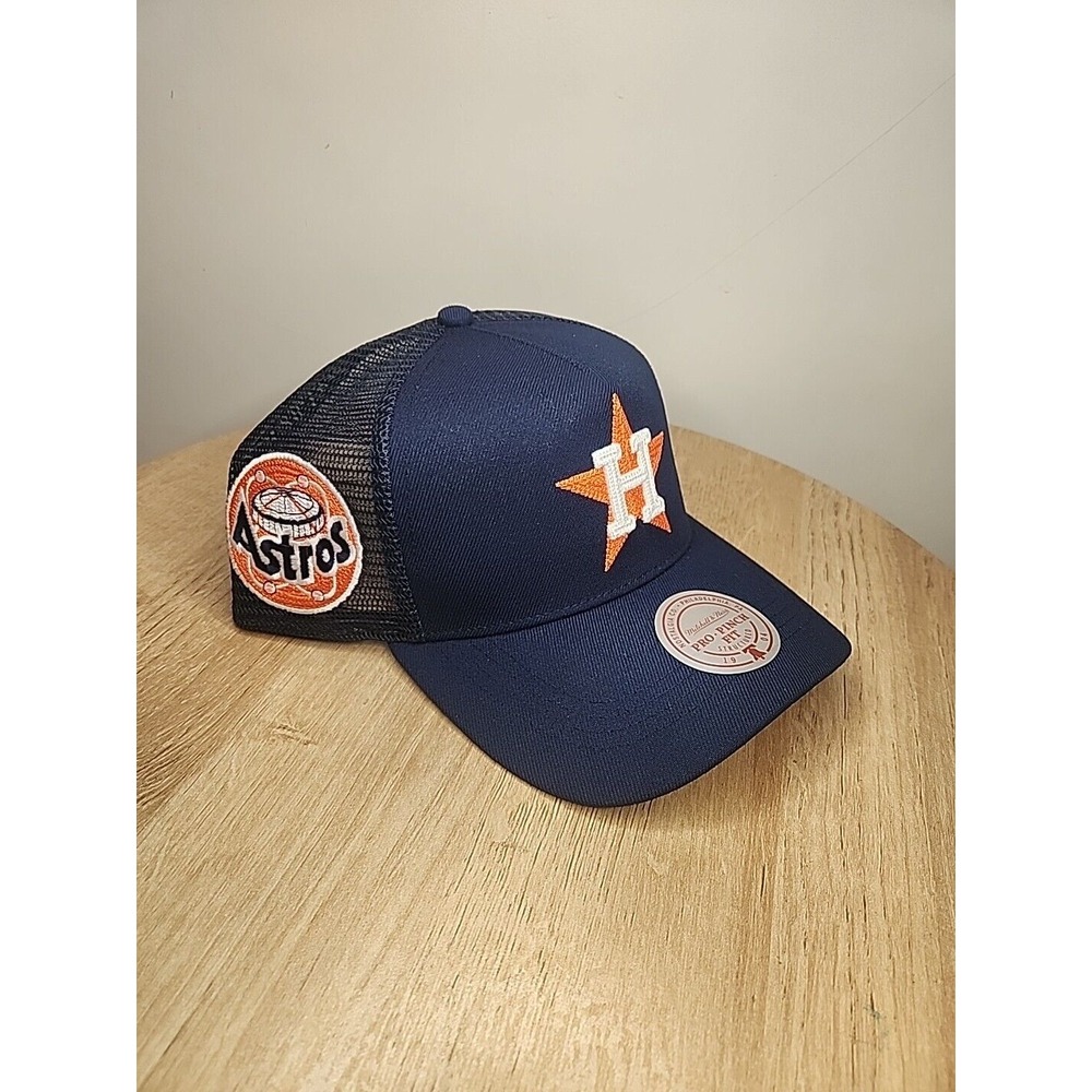 MITCHELL&NESS HOUSTON ASTROS PRO PINCH FIT SNAPBACK‎ HAT NWT OSFM
